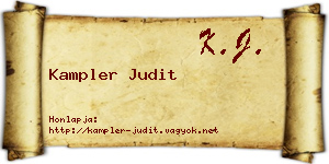 Kampler Judit névjegykártya